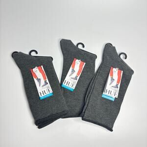 HUE Jean Socks Crew (3-Pack) in Graphite Heather